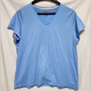 HUE Women's Sky Blue V-Neck Tee